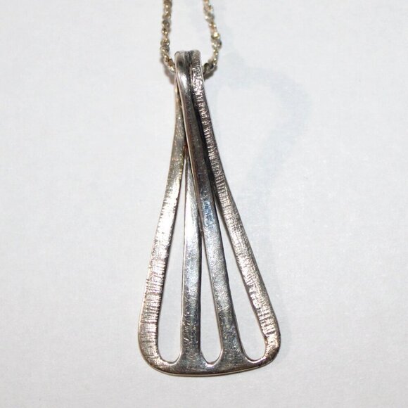 Sterling Silver Abstract Open Work Necklace - Picture 2 of 6